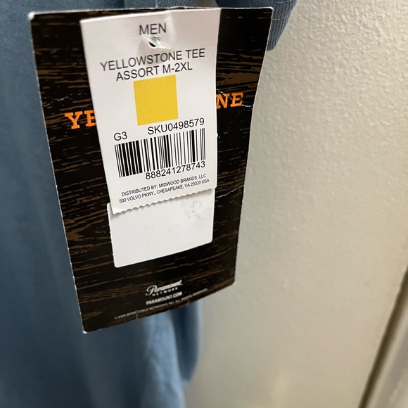 Men's Blue T-Shirt Yellowstone TV on Paramount - Picture 7 of 7